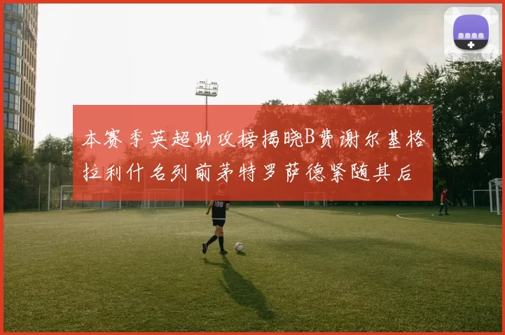 本赛季英超助攻榜揭晓B费谢尔基格拉利什名列前茅特罗萨德紧随其后